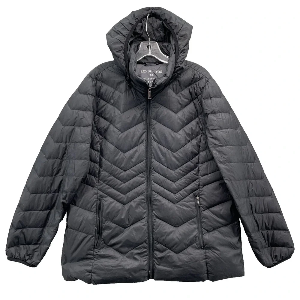 London Fog Goose Down Puffer Jacket Mens XL Performance Outdoor Snow Travel Gorp